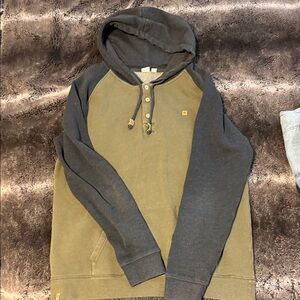 tentree Olive and Charcoal Hoodie